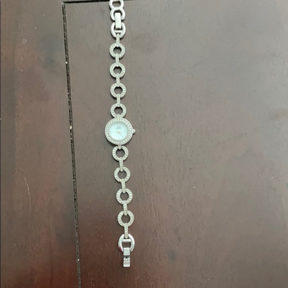 Anne Klein Watch Swarovski Crystal Band & Silver - Picture 2 of 6